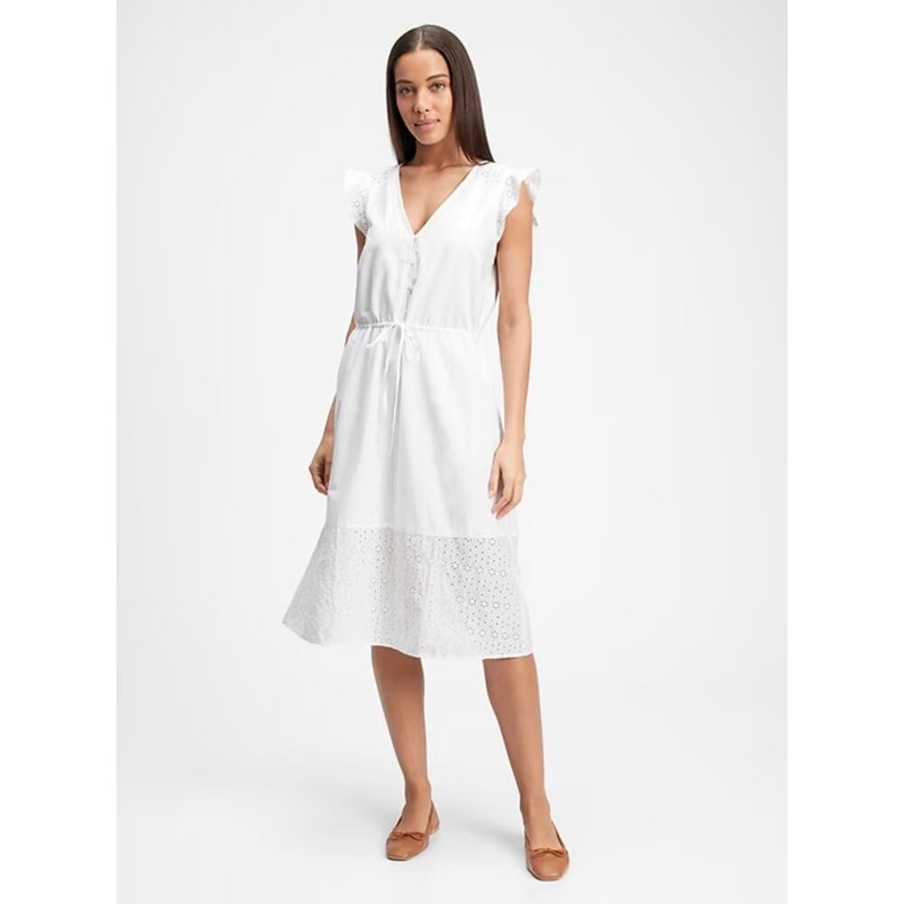 GAP White Eyelet Midi Dress